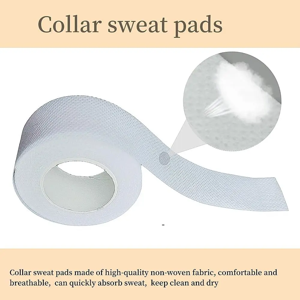 30M  Collar Protector Sweat Pads, Self-adhesive Shirt Collar Protector Absorbent Sweat Shields Pad for Hat Shirt image 3