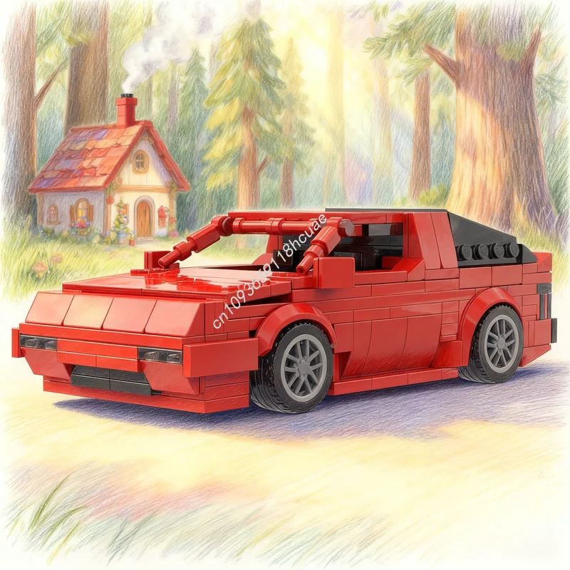 

356 шт. MOC City Champions Dodge Conquest Mitsubishi Starion Модель Строительные блоки Архитектура Рождественские подарки Игрушка Образование