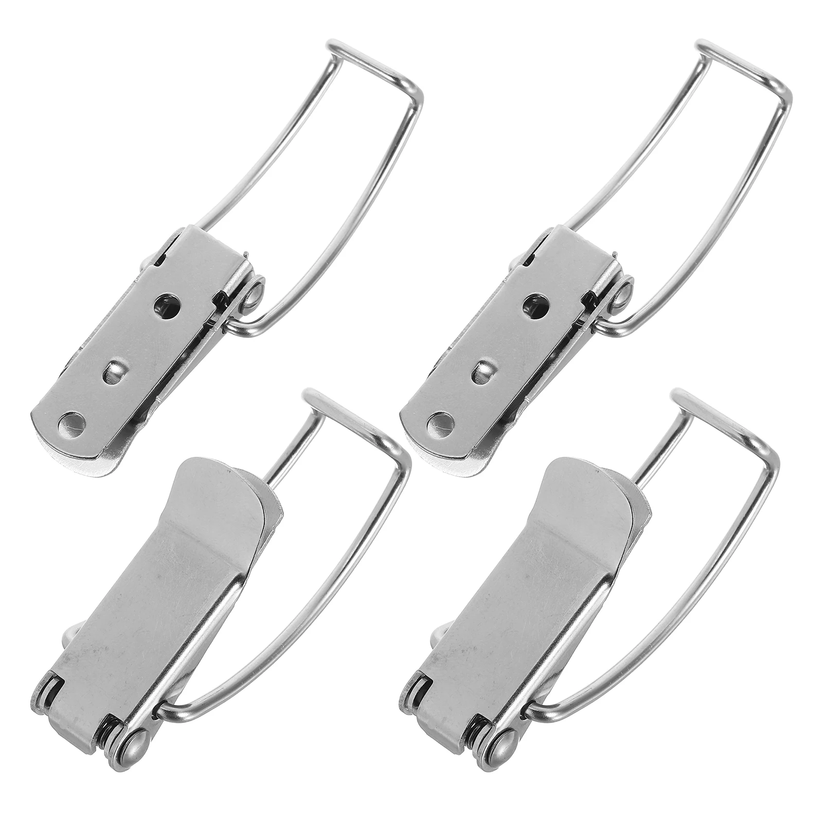

4pcs Stainless Steel Duckbill Heavy Duty Chest Latch Lock Hasps Tool Box Mechanical Transport Box Wooden Locking Clasp Outdoor