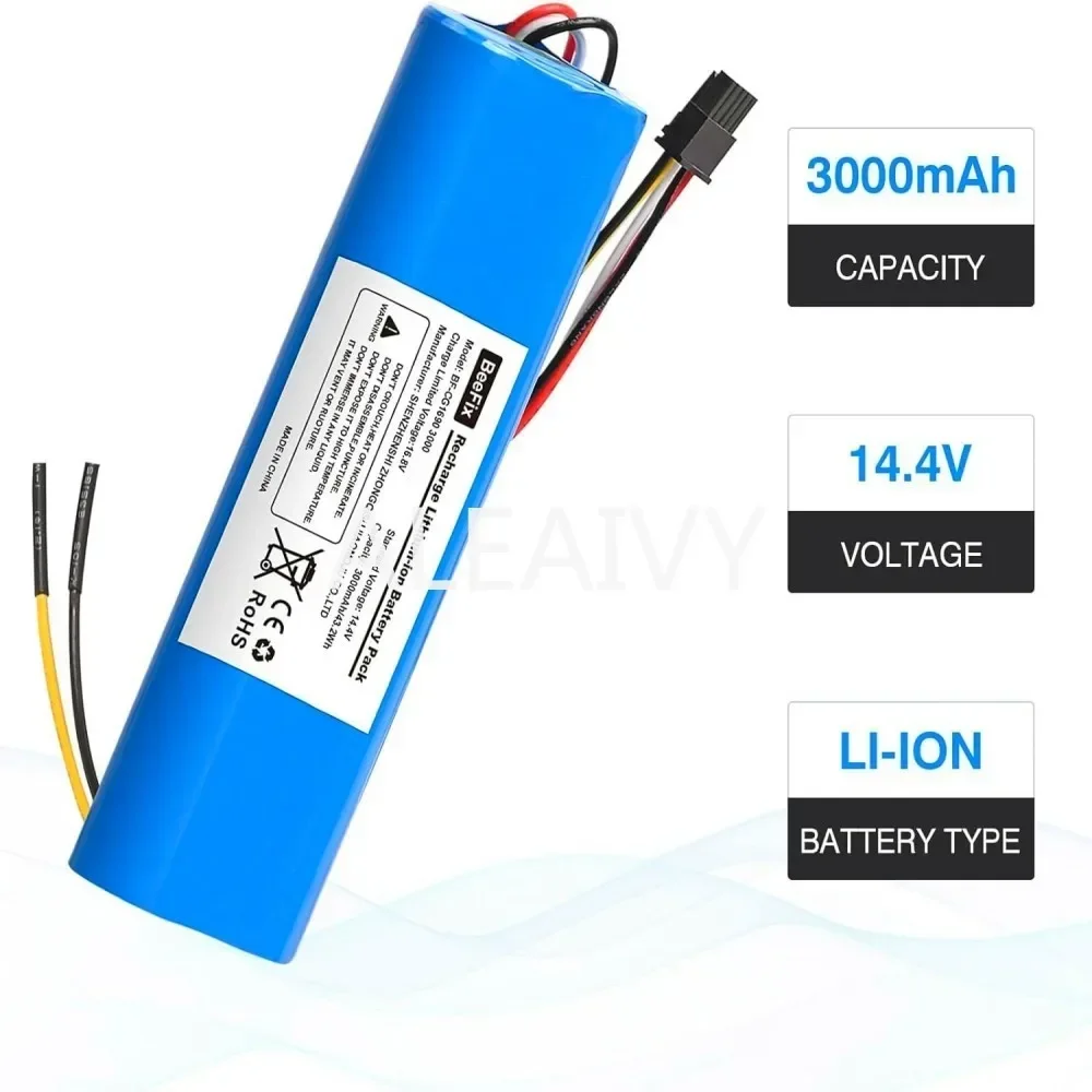 

CECOTEC 6800mAh Li ion Battery for CONGA 3090 3091 3092 1690 1890 2090 Robot Vacuum Cleaner Replacement Accessories 14.4 Volt