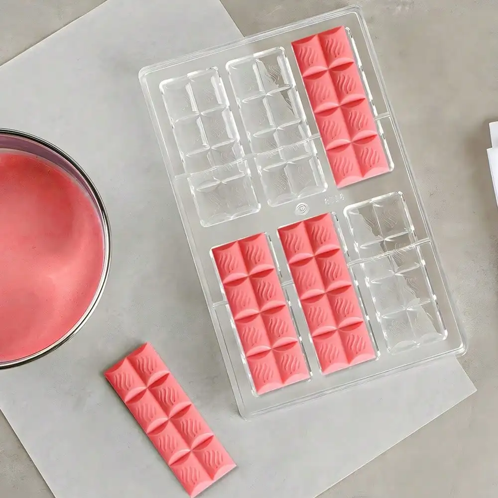 Classic Plaid Chocolate Bar Mold, Clear DIY Baking Tool for Home, Dessert Shop & Workshop