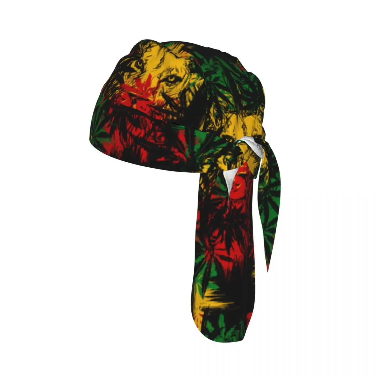 

Lion Rasta Pattern Sport Running Hiking Sunscreen Hood Headwear Cycling Cap Quick Dry Pirate Hat