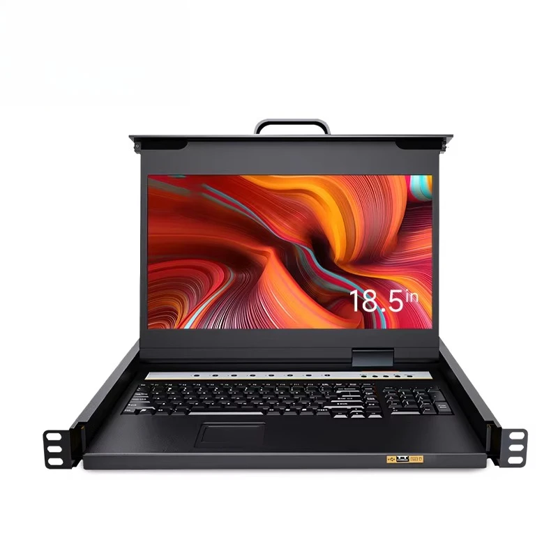 

Support DC And AC Dual Power Input 1U Rack Mount 18.5 Inch LCD Display 8 Ports For + USB KVM Switch In Stock