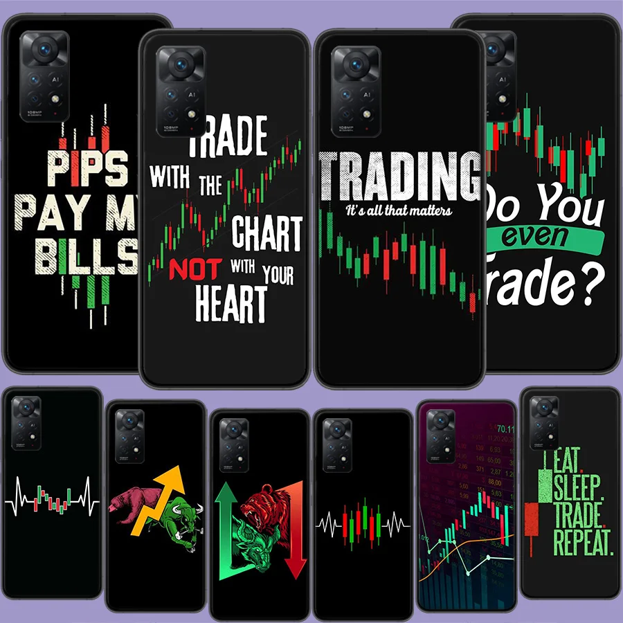 Day Trader Trader Trading Phone Case For Xiaomi Redmi Note 12 Pro Plus 5G 12S 11 11E 11T Pro 10 9 8 7 11S 10S 4G 9T 8T 9S Capa C