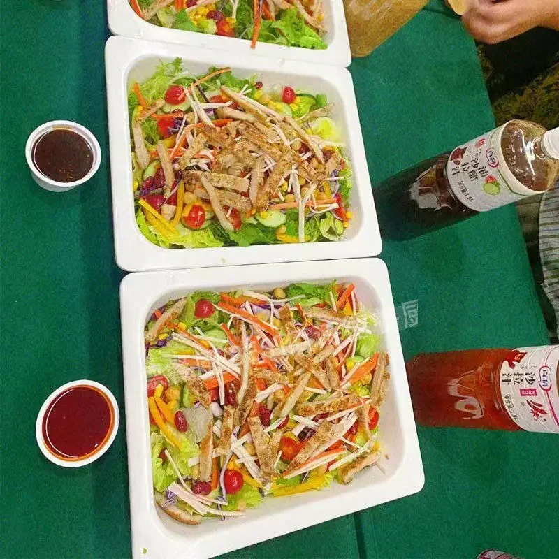 White melamine imitation porcelain number of pots, braised vegetables, cooked cold vegetables, fruit plates, food grade