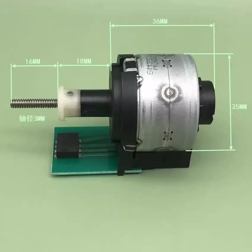 12V 2-phase 4-wire miniature 35mm fixed shaft telescopic push rod linear screw stepper motor