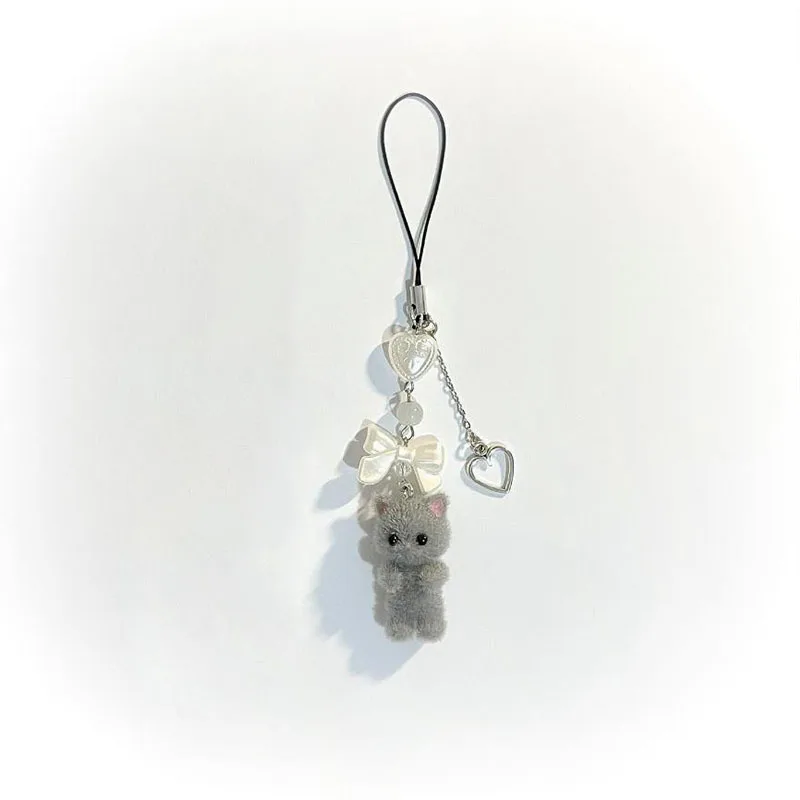 Handmade Furry Kitten Keychain (Y2K Women’s Fashion)