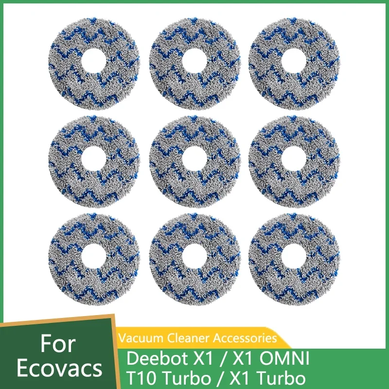 Pièces de rechange pour aspirateur robot Ecovacs Deebot, tampons de chiffon lavables, balai et gril, accessoires de remplacement pour Deebot bronchOMSettlement/T10 Turbo/bronchTurbo