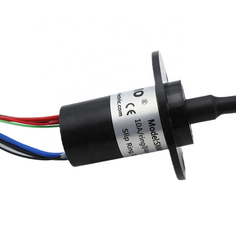 

rotary slip ring flange miniature connector ring SNM022A-0410-03S 7 wire Slip Ring