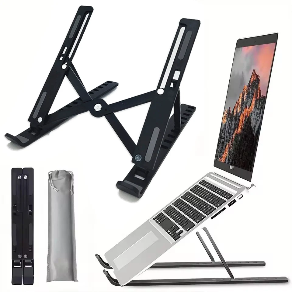 Supporto per laptop pieghevole Base di supporto per staffa pieghevole portatile regolabile Supporto in plastica ABS per accessori per PC portatile MacBook