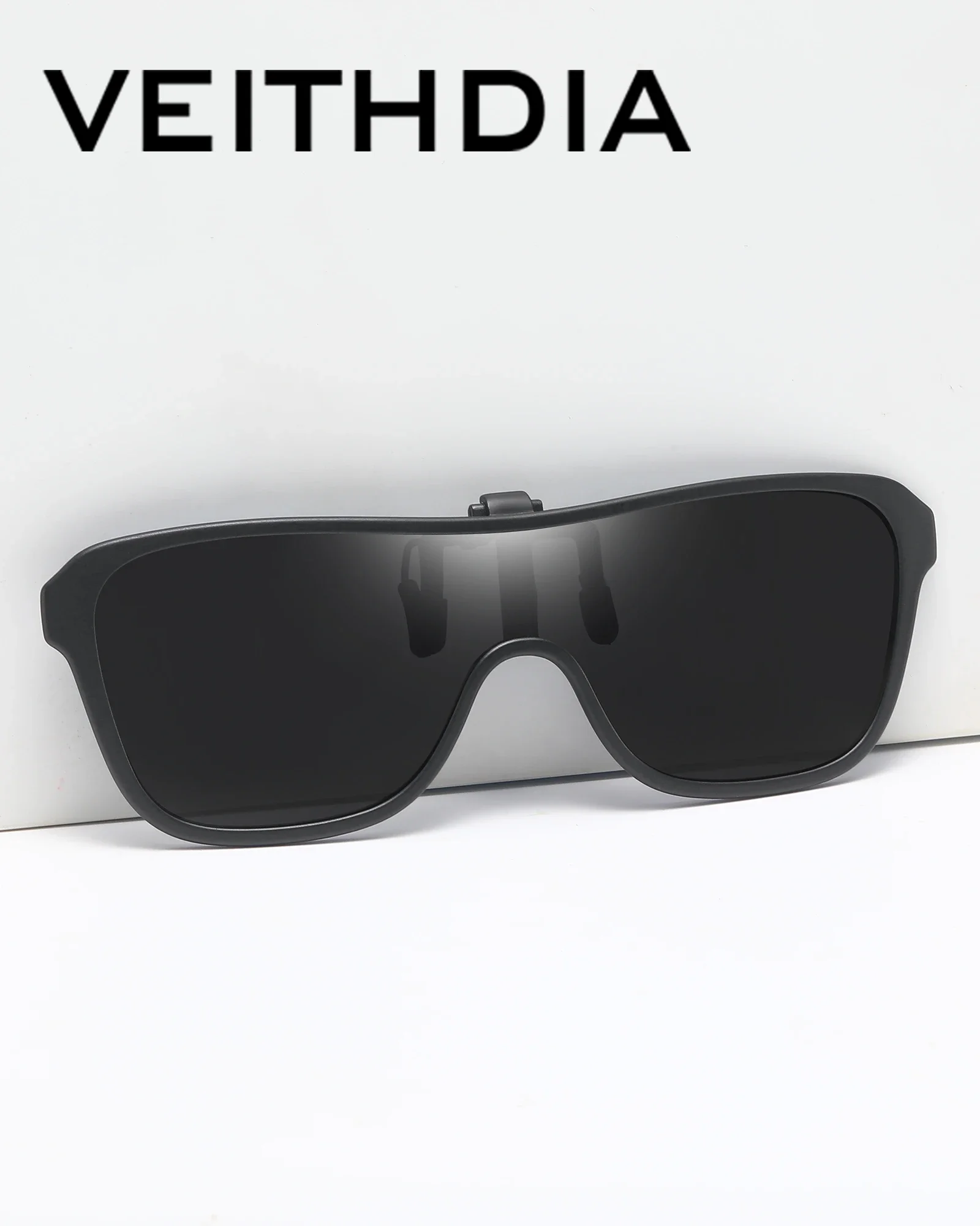 ﻿ VEITHDIA New Flip Up Clip For Glasses Clip-on Flip Up Clip Sunglasses Polarized TAC UV400 Lens Glasses For Male Female FA0K1