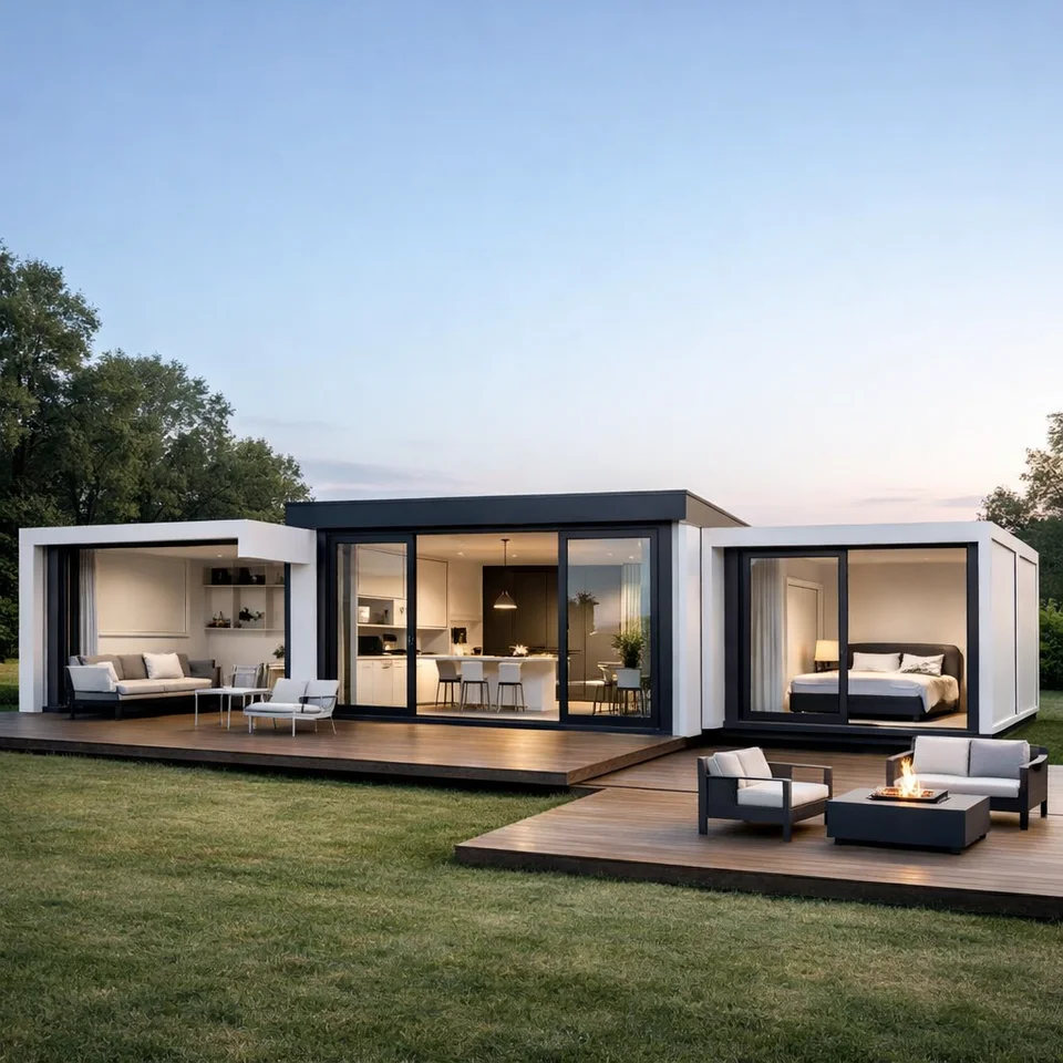 Fertighaus, 4 Zimmer, 2 Bäder, 1 Küche