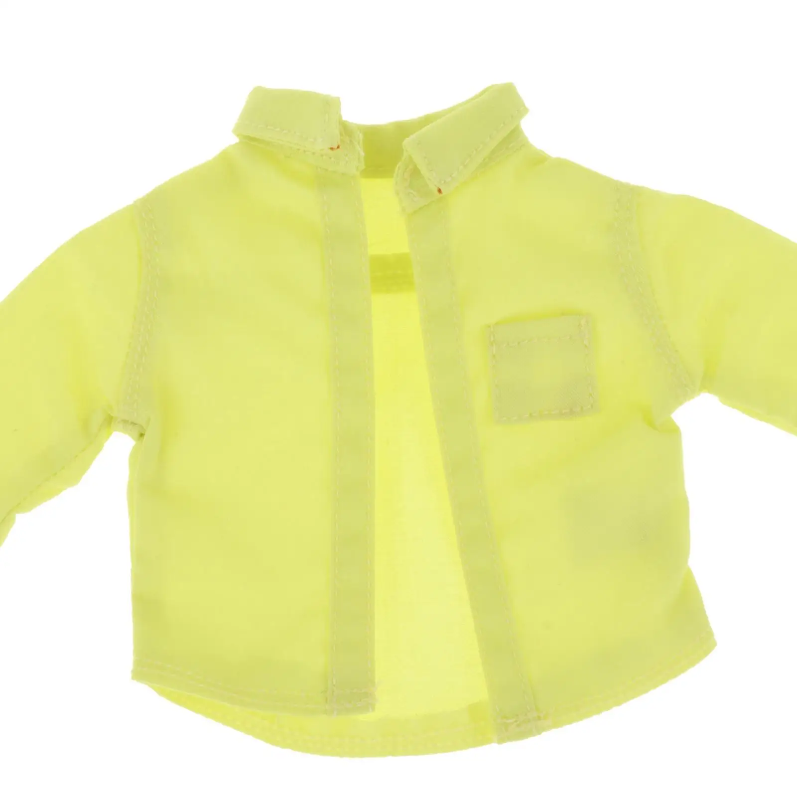 Camisa masculina em escala 1/12, roupas de boneca artesanais para ação masculina de 6 polegadas