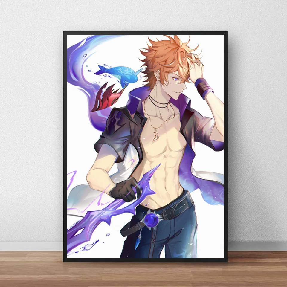 Diamond Painting New Anime Genshin Impact Male character 5D Diamond Embroidery Mosaic Rhinestones Cross Stitch Set Home Decor