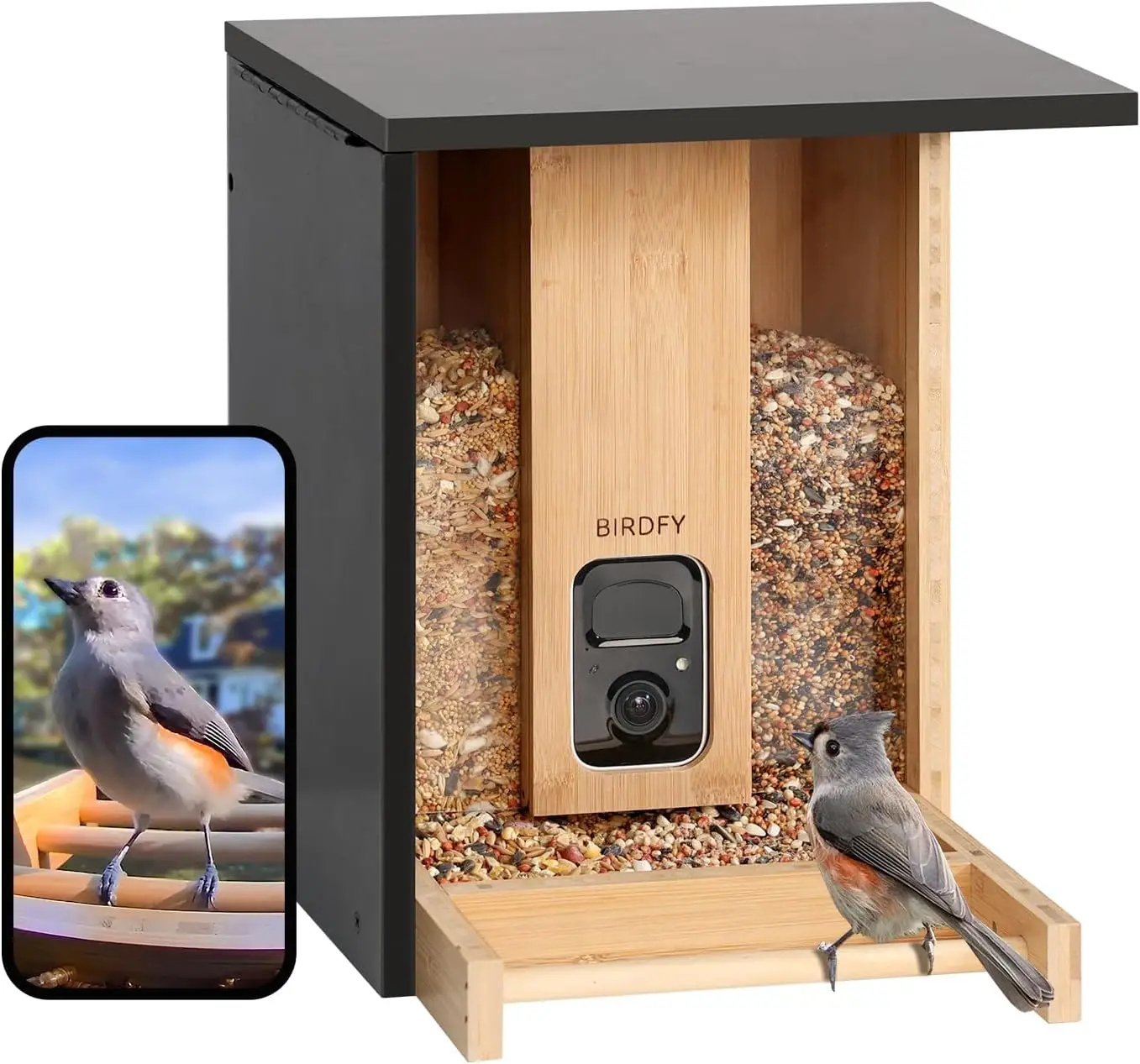 

NETVUE Birdfy® Upgraded Smart Bird Feeder Camera Solar Powered, Auto Capture Birds & Notify in Time