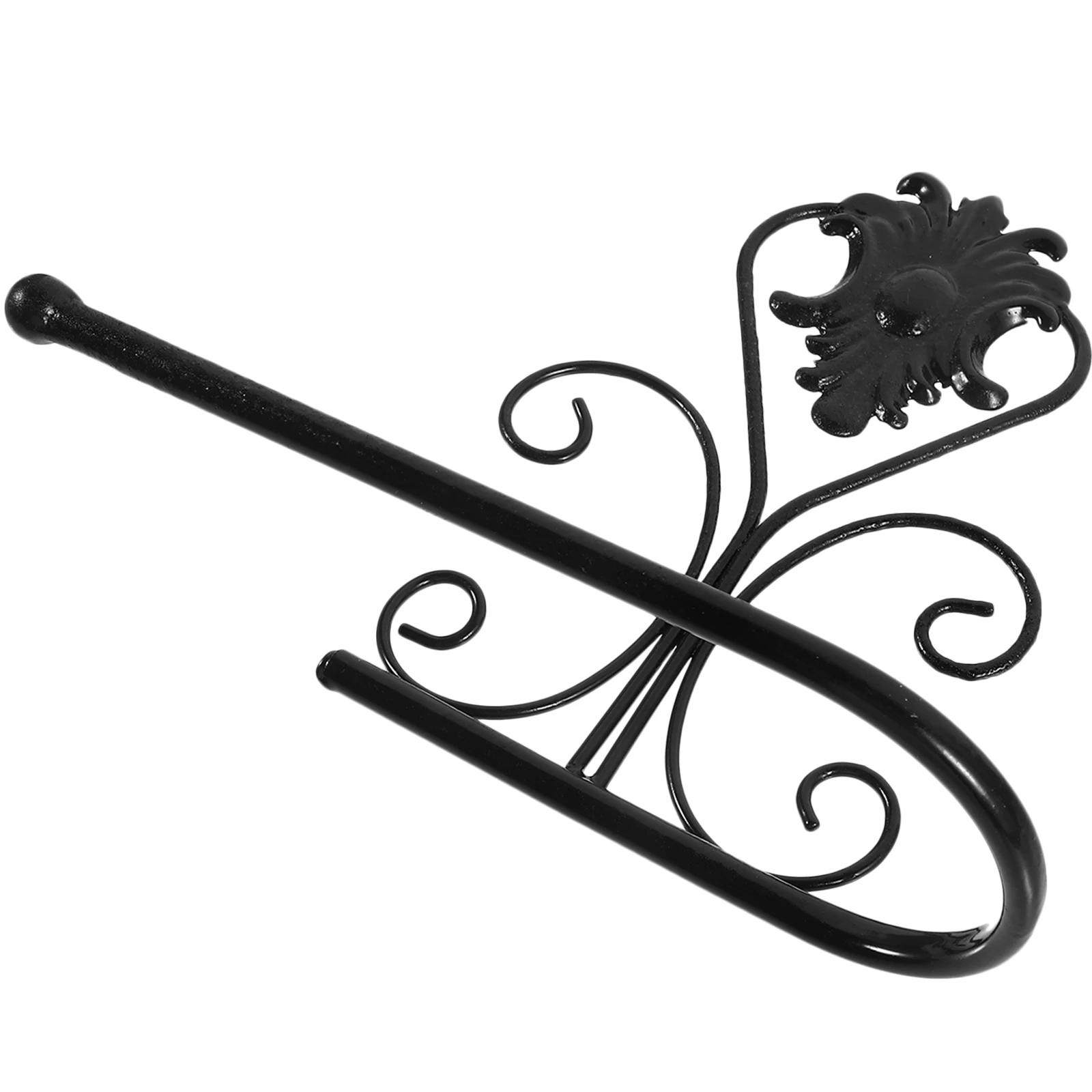 

Wall Mounted Toilet Paper Holder Black Brass 21x10x18cm Vintage Bathroom Tissue Holder Retro Roller Lavatory Accessories