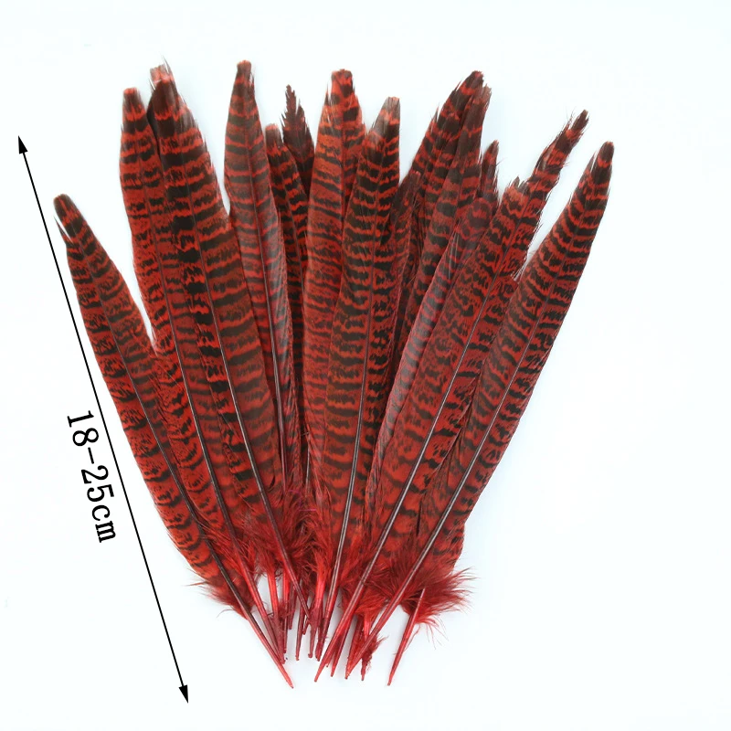 10 Pcs/Set Natural Pheasant Tail Feathers for DIY Stage Party Wedding Table Decoration Headgear Feather Gift Crafts Material