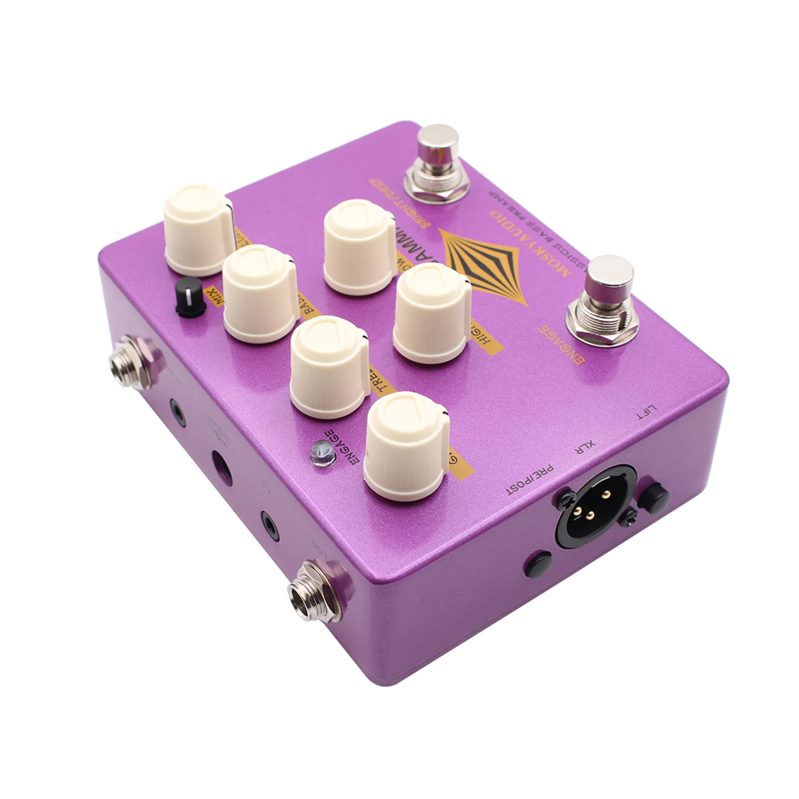 تحكم محمول 17 ديسيبل، مخرج Moskyaudio Di عالي 18 فولت مع دواسة Gamma Bass Preamp ذات الرفع الأرضي - 4 نطاقات Eq #4