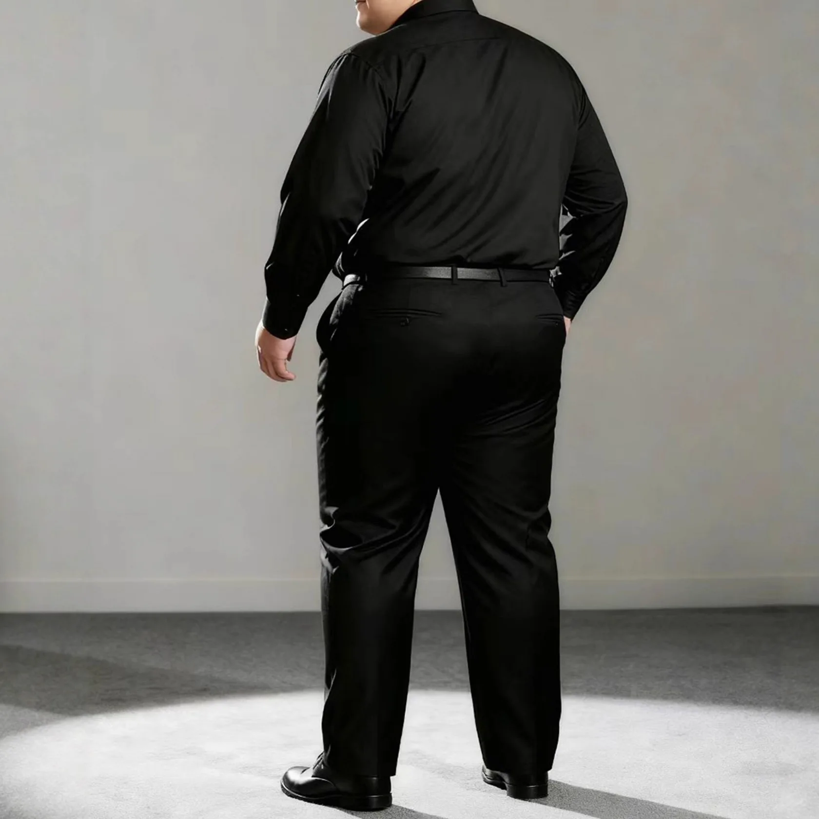 Men's Solid Color Business Dress Pants Stretch Slim Fit Plus Size Formal Office Wedding Trousers All Seasons Machine Washable - view 2