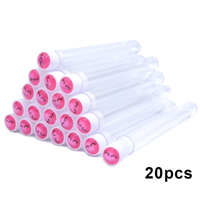 20 pz Spazzole Per Ciglia Vuote Tubi Riutilizzabili Mascara Per Ciglia Bacchetta Contenitore Sparkling Lash Spoolies Pettini Boccetta A prova di Polvere caso