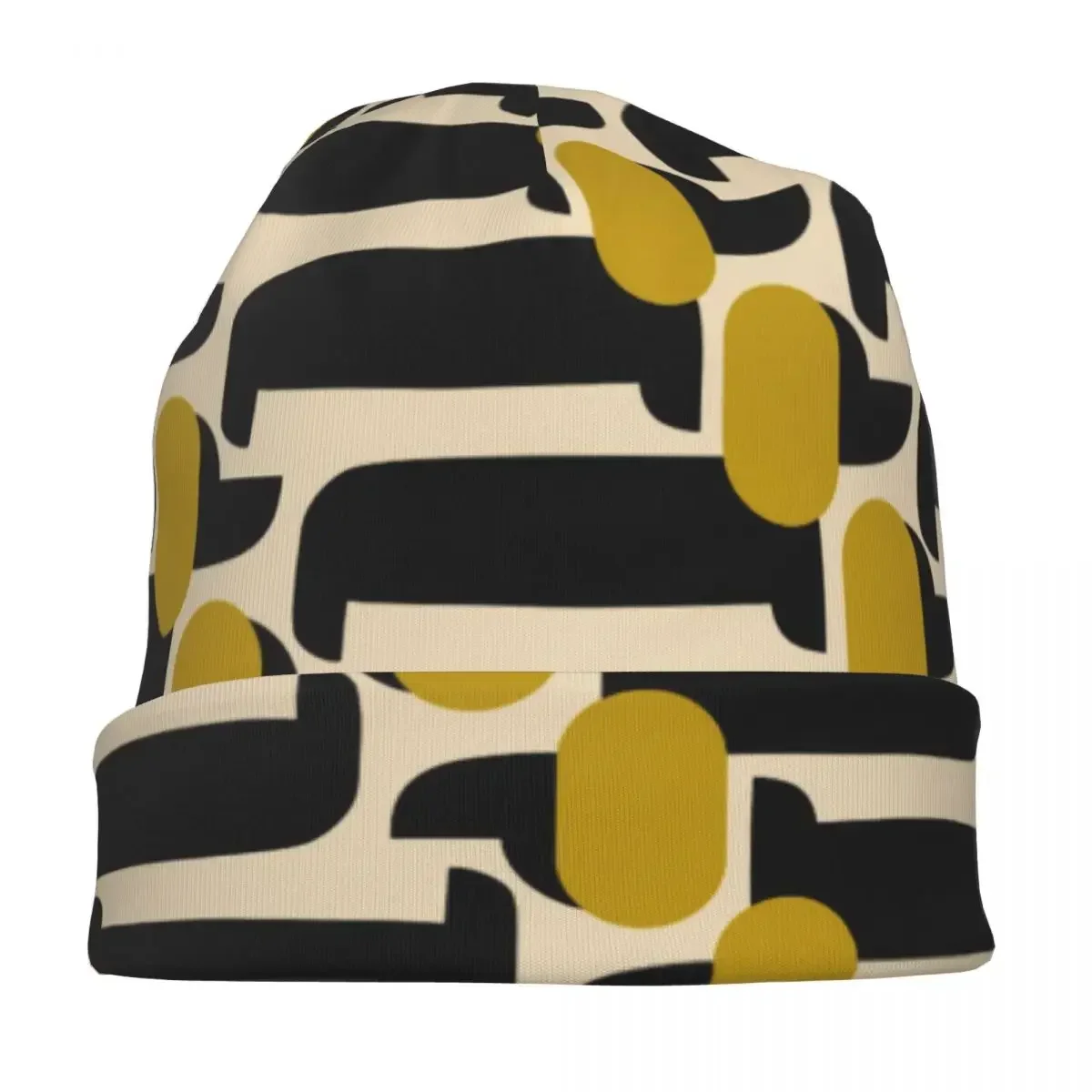 Little Doggies Orla Kiely Bonnet Hat Autumn Winter Skullies Beanies Hat Cute Dog for Men Women Knitted Hat Spring Dual-use Cap