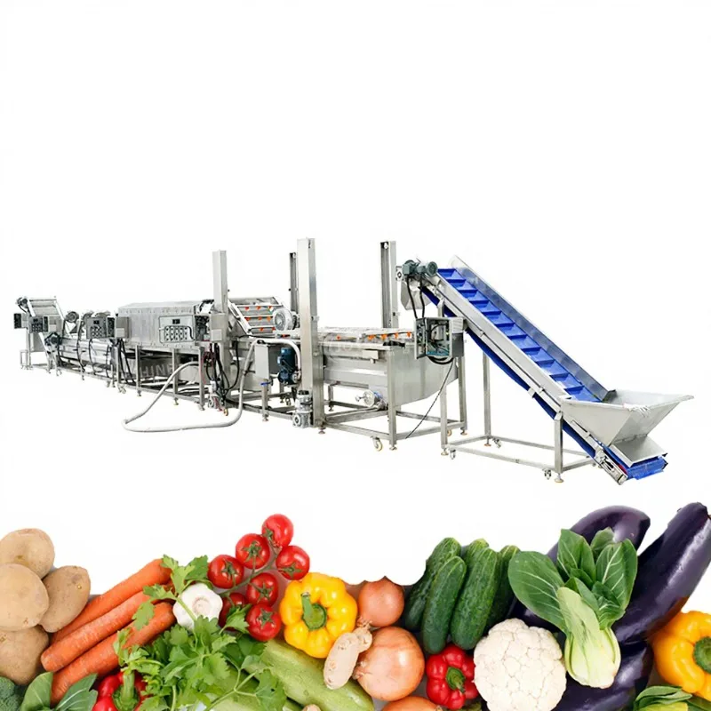 Commercial Salad Sorting Washing Cutting Vegetable Fruit Washer Machine/vegetable Fruit Processing Line