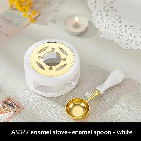 DIY Wax Seal Melting Furnace with Spoon Wax Print Heating Melter Convenient Wax Seal Warmer Kit Multipurpose for Craft Supplies