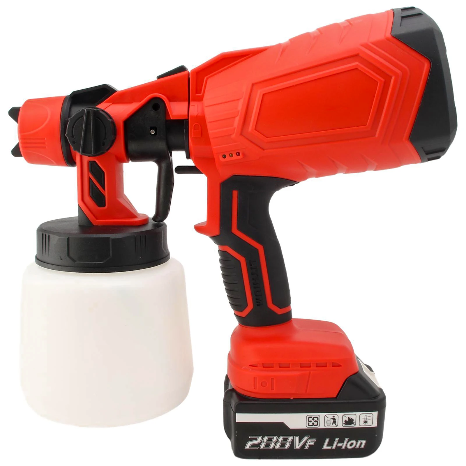 1000W Elektrische Kabellose Spritzpistole Hochleistungs-HVLP-Farbsprühgerät Auto-Stahlbeschichtungs-Airbrush-Spritzpistole für Makita 18V Akku – Detail 14