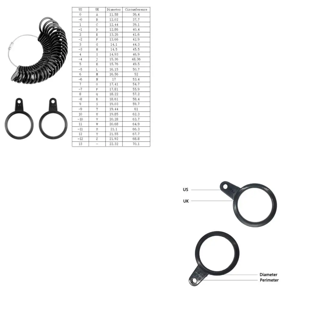  Jewelry Making Ring Sizer Measuring Tool Mandrel Standard Size for Wedding Ring