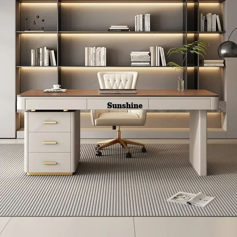 

Room Desks Room Offices Office Desks And Workstations Furniture Italian Light Luxury Walnut Color Office Table Computer Desk