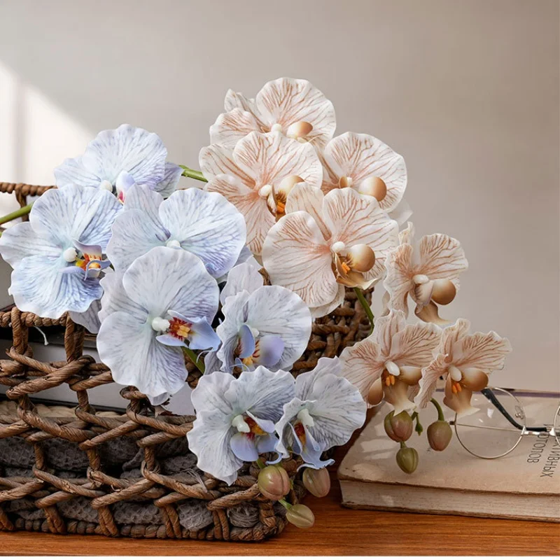 1/3pcs Artificial 7head Latex Phalaenopsis Real Touch Butterfly Orchid Flowers Wedding Decor Flower Arrangement Home Party view 2