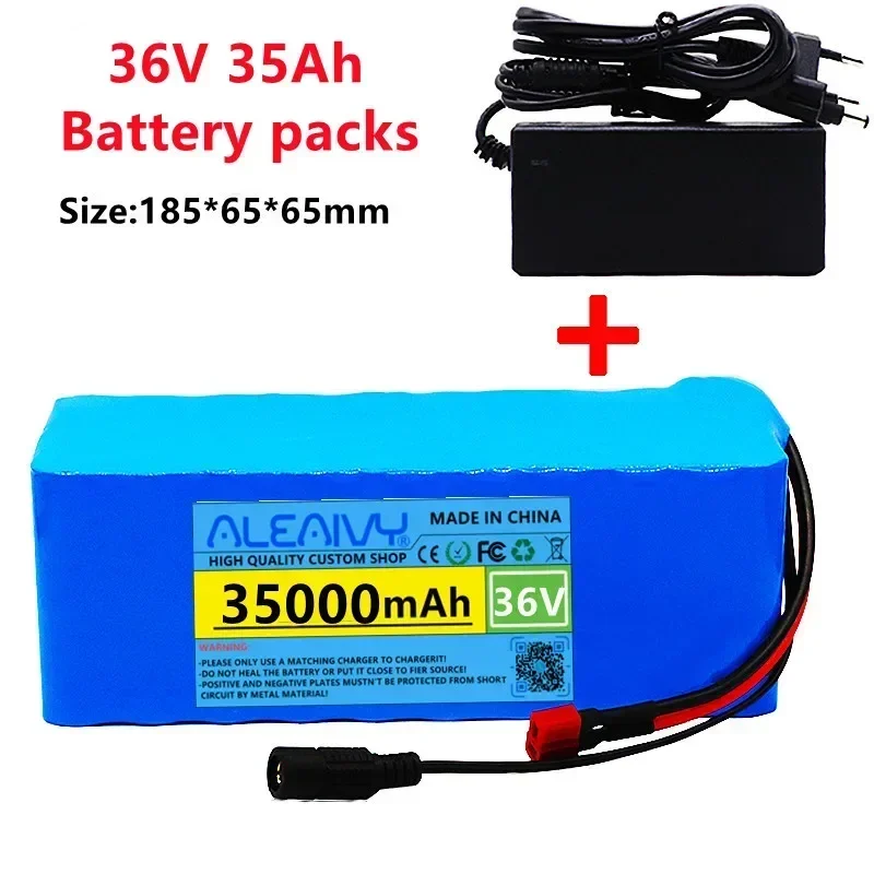 36v Lithium Ion Battery 37v 35Ah 1000w 10S3P Li Ion Batteries Packs for 42v E-bike Electric Bicycle Scooter with BMS + Charger