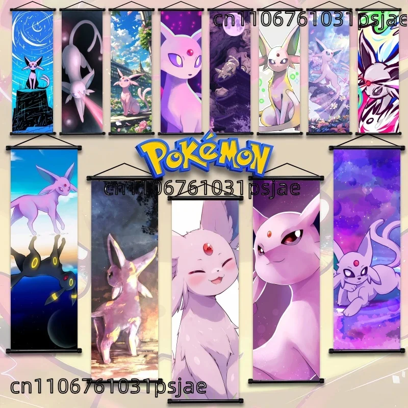 

Espeon Pokémon Scroll Decorations, High - Quality, High - Detail for Kids' Rooms, Fade - Resistant in Dreamy Scenes