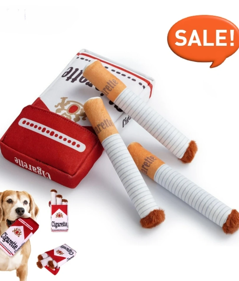

Funny Interactive Plush Dog Toys Creatives Cigarette Design Giggling Chewing Toy for Dog The Perfect Pet Gift for Plays Dogs Toy