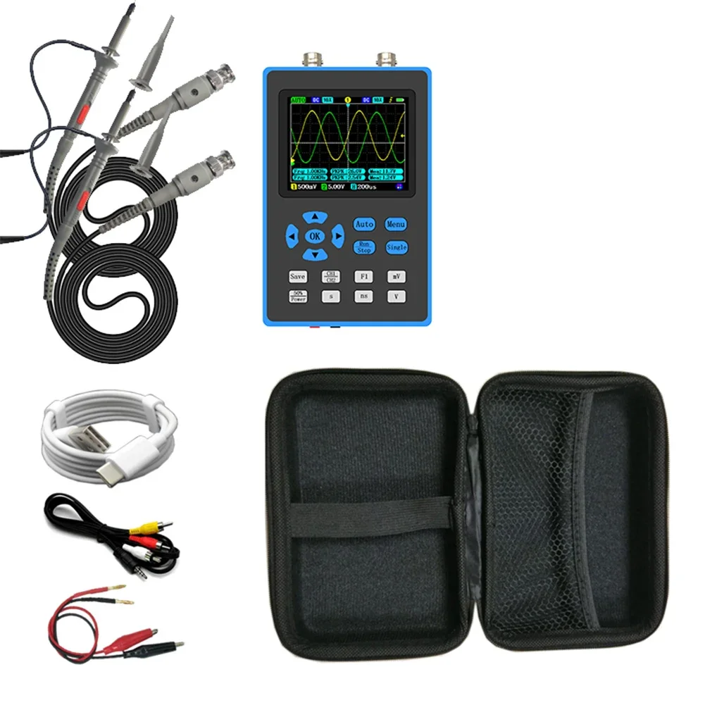 28Inch Handheld Digital Oscilloscope 120M Bandwidth Portable Dual Channel Oscilloscope Signal generator XYmode for Car Repair