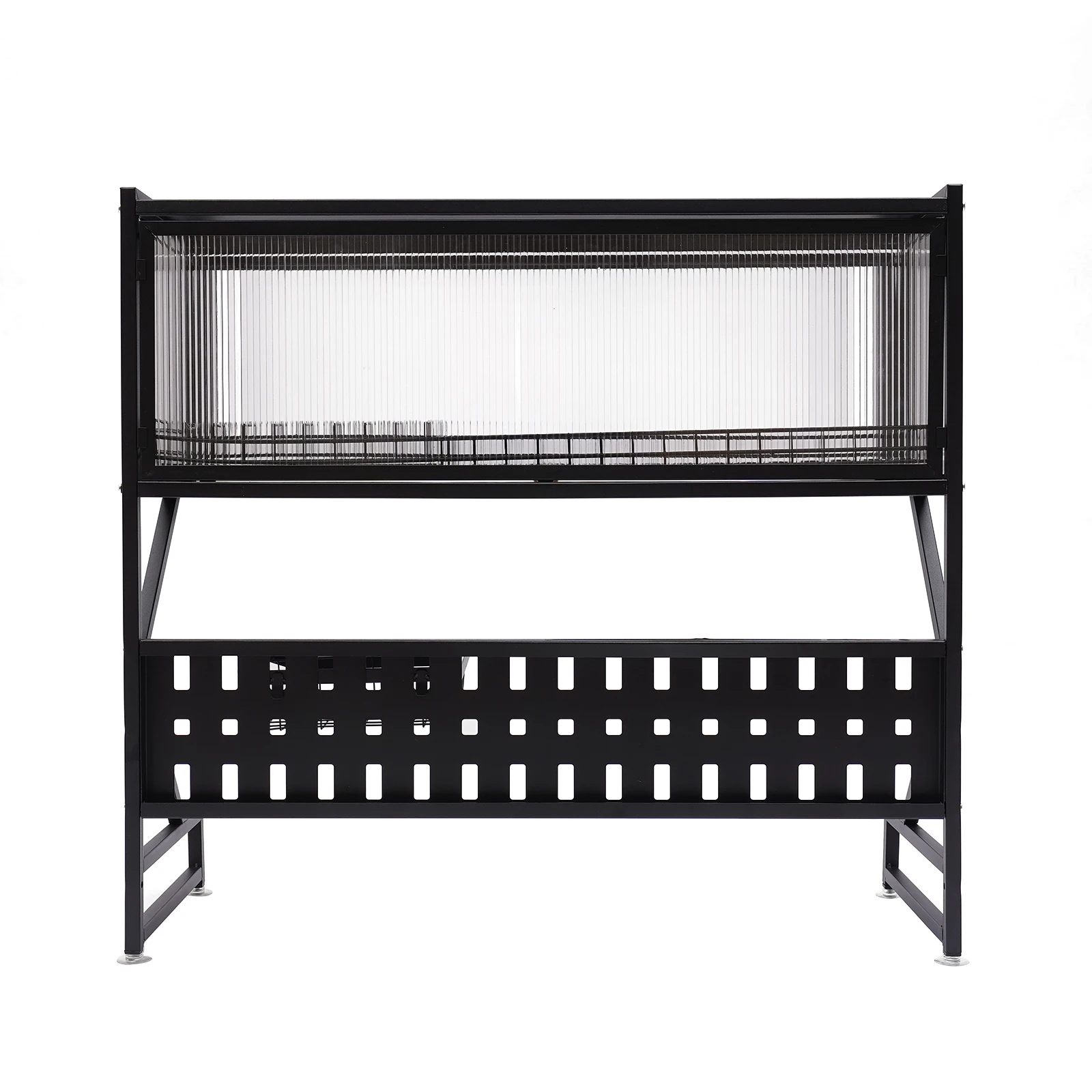 

2-Tier Over The Sink Dish Drying Rack,Rust-Free Metal,Space-Saving Design,Holds Up to 45lbs,Easy Assembly & Dust-Proof Cabinet