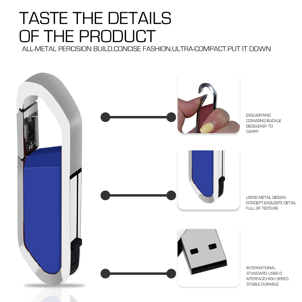 USB 플래시 드라이브 금속 펜 드라이브 메모리 스틱, 결혼 사진 선물 저장 디스크, 128GB 2.0, 4GB, 8GB, 16GB, 32GB, 64GB