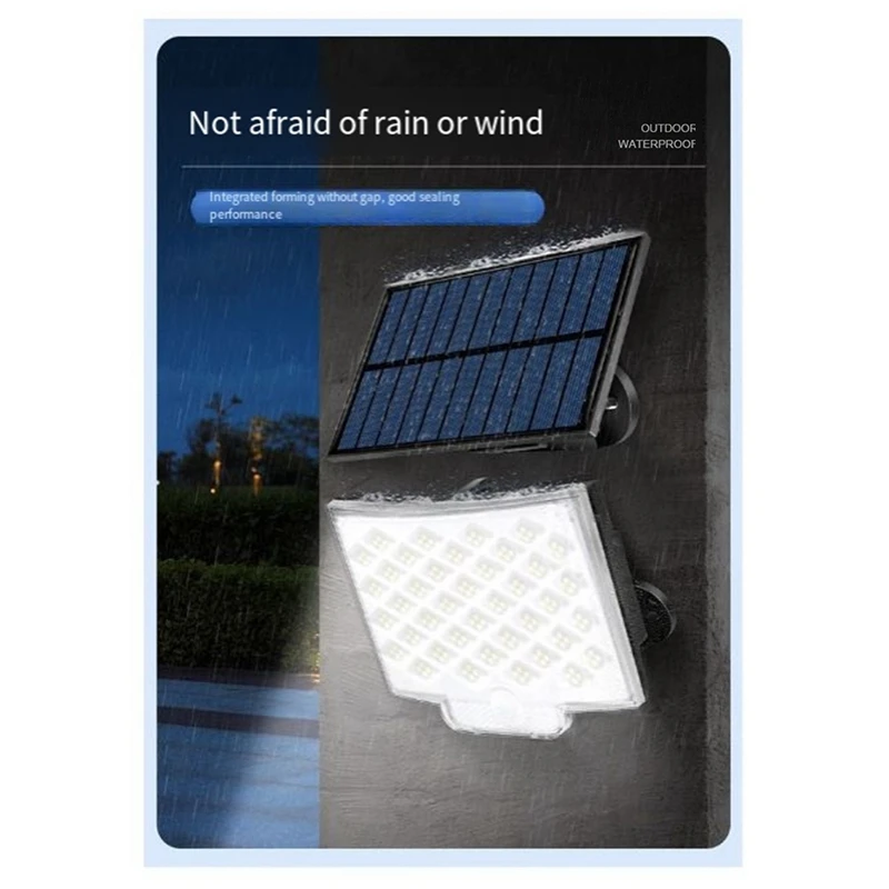 Solar Lights For Outside 160 LED Solar Lights Outdoor Waterproof Motion Sensor 3 Modes Split Solar Powered Lights