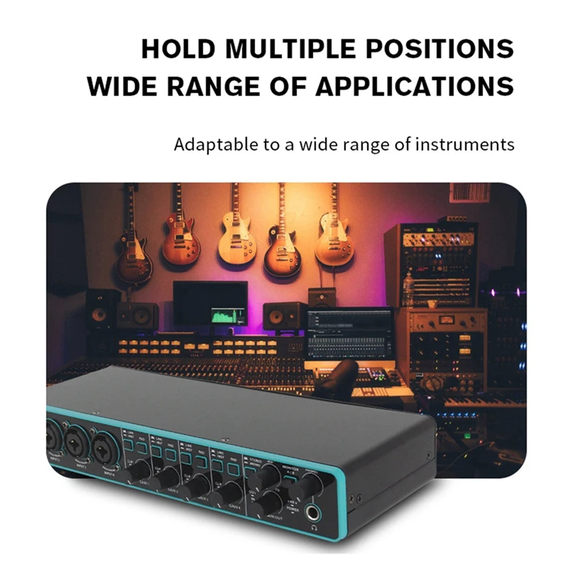 

ABEZ Audio Interface Sound Card Professional Usb Interface Studio Recording 4x4 with Mic Preamplifier for Musical Instrument