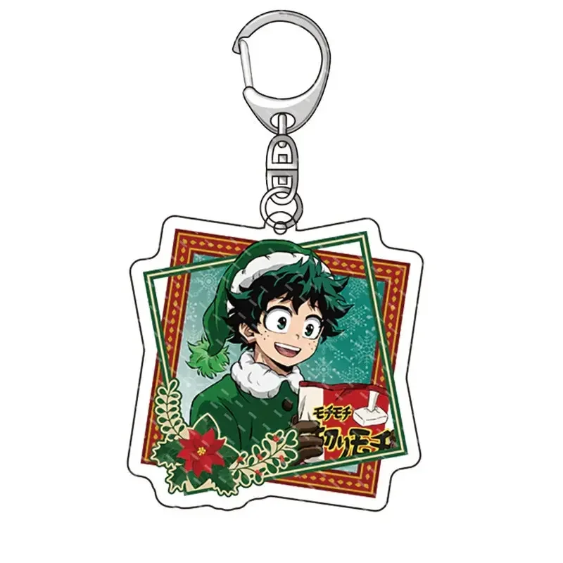 Creative Anime Figure Midoriya Izuku All·Might Bakugou Katsuki Key Ring Acrylic Key Chain Trendy Model Plate Anime Peripherals