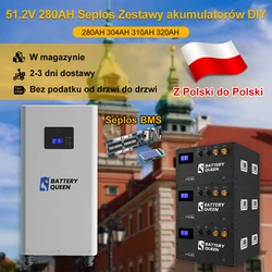 Polska Lifepo4 Case 48V 51.2V 280AH 310AH 320AH zestawy akumulatorów Smart BMS Lifepo4 obudowa baterii darmowa wysyłka słoneczna