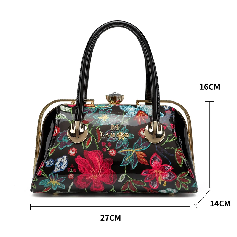 Torebki damskie haftowane torebki duże torba z rączkami moda rama do torebki duża pojemność torby Crossbody damskie przenośne modne akcesoria