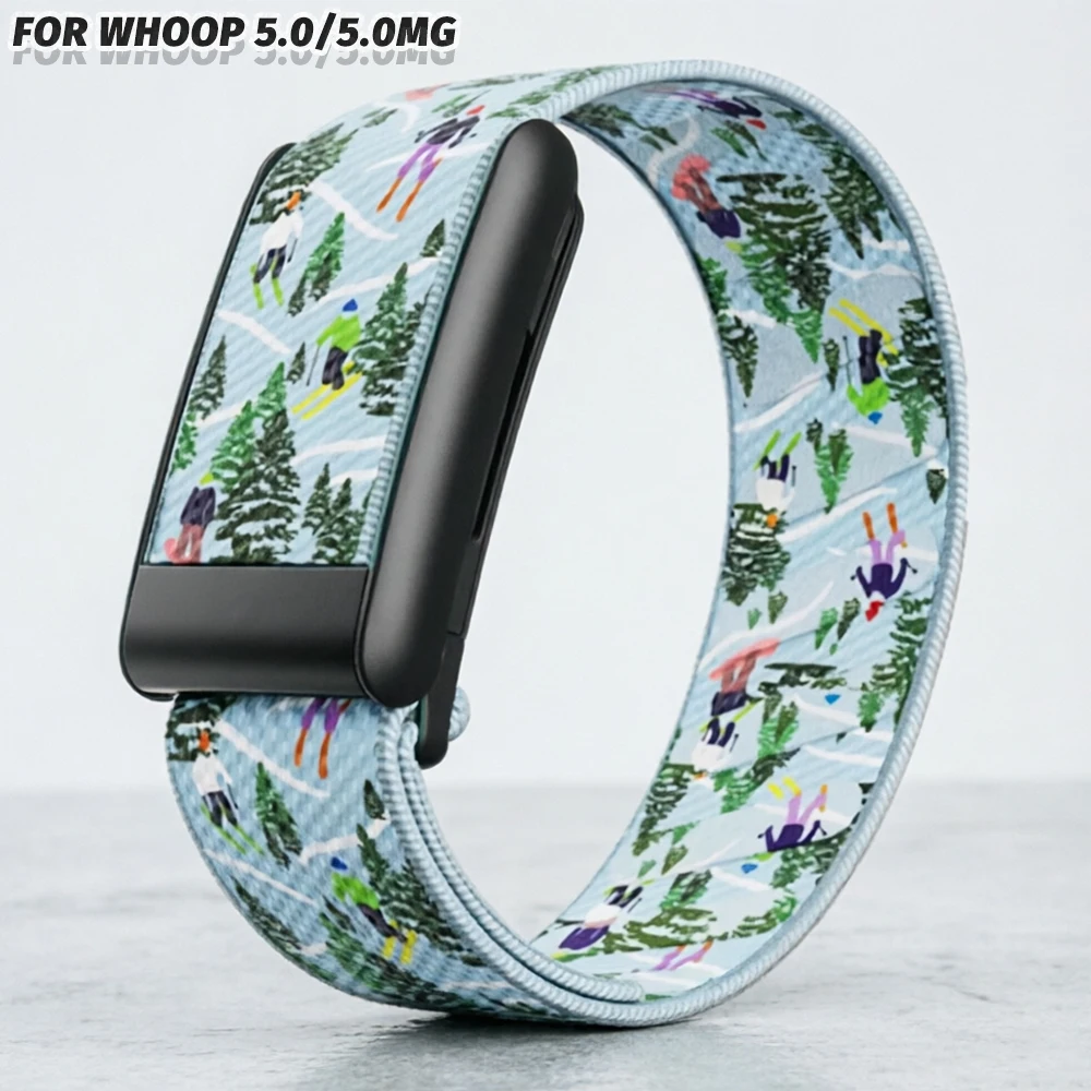

Nylon Sport Band Breathable Fitness Tracker Strap Adjustable Replacement Wristband for Whoop 5.0 One/Peak/Life MG Accessories