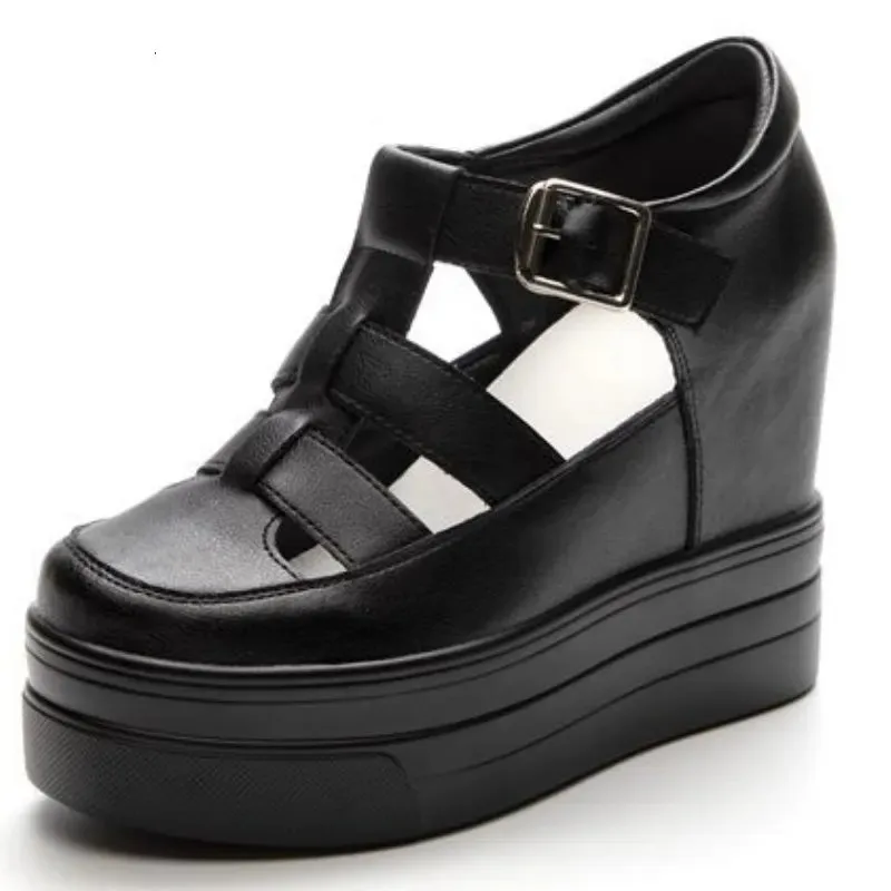 

Сандалии женские на танкетке 11 см, удобная летняя обувь, с пряжкой, с круглым носком, на танкетке, высокий скрытый каблук, дышащие