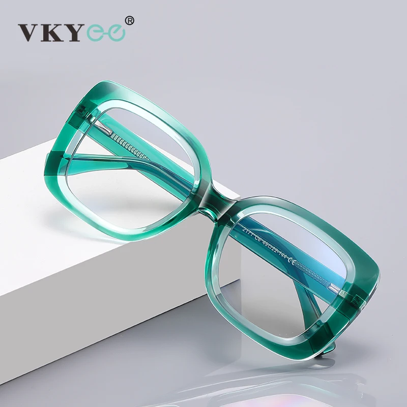 VICKY New Large Frame Ladies Reading Glasses Anti-blue Light Personalized Fashion with Prescription Lenses Myopia Hyperopia 2171