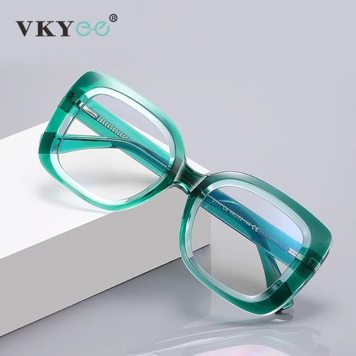VICKY, nuevas gafas de lectura con montura grande para mujer, antiluz azul, moda personalizada con lentes graduadas, miopía, hipermetropía 2171
