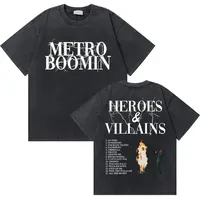 Rapper Future Metro Boomin We Don't Trust You Graphic T-shirt Men Hip Hop Vintage Washed Old Casual O-collar Oversized Tshirt