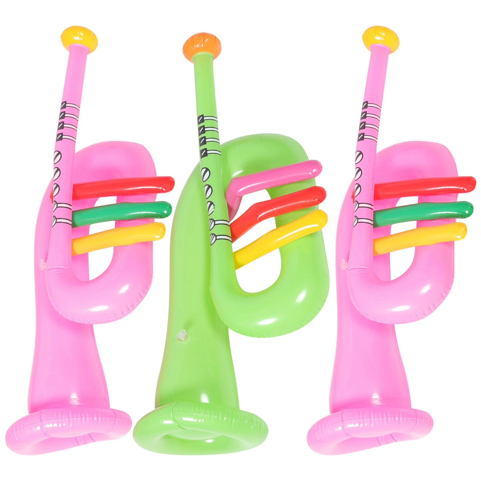 3 Pcs Instrument Inflatable Musical Toddler Kids Toys Instruments Balloons Pvc Interesting Inflation