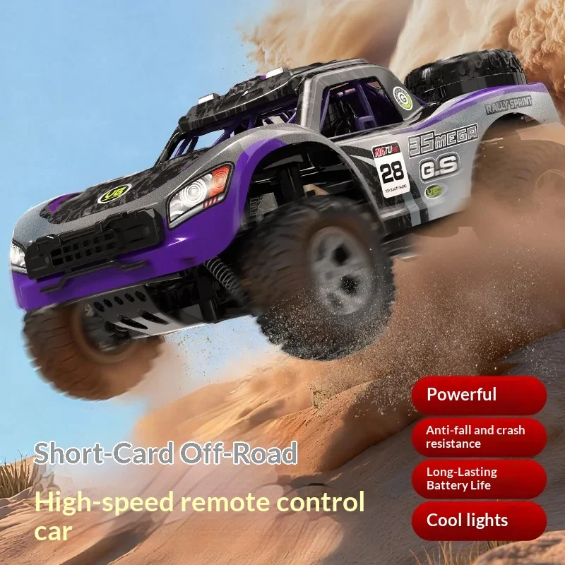Escala 1:10 caminhão curto off-road carro de controle remoto elétrico anti-colisão resistente ao choque brinquedo para presente 2.4g