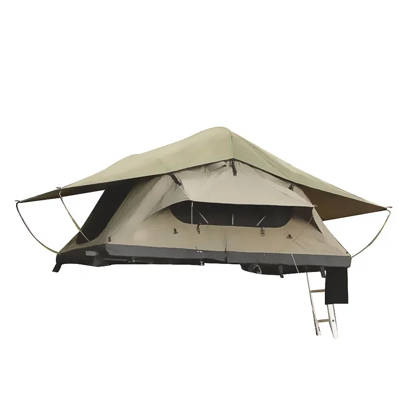 

Wholesale Price Camper Trailer Tents Overland Vehicle Systems Extended Roof Top Tent Short Style with Rain Fly Black Cover